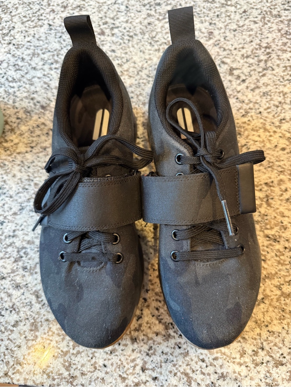 Black Athletic Casual Sneakers with Strap